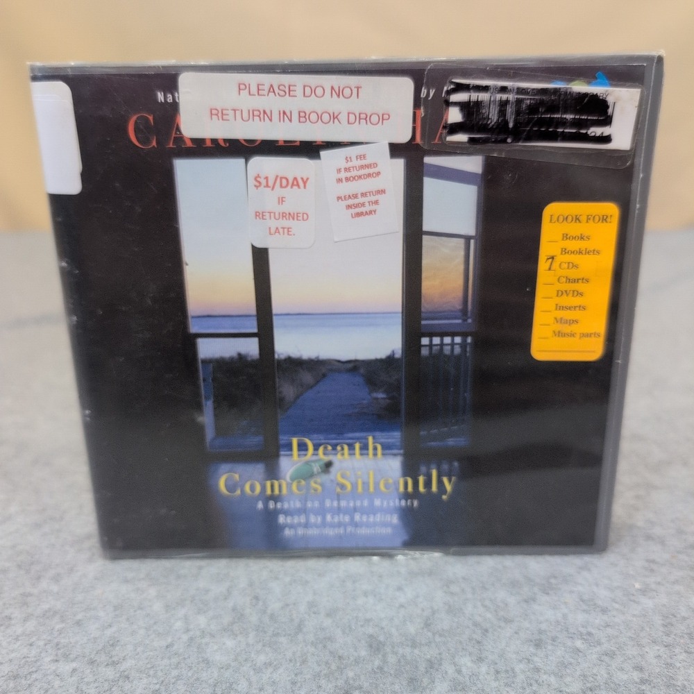 Death Comes Silently Carolyn Hart Death on Demand Mystery Audiobook 7 CD Unabrid - Picture 1 of 2